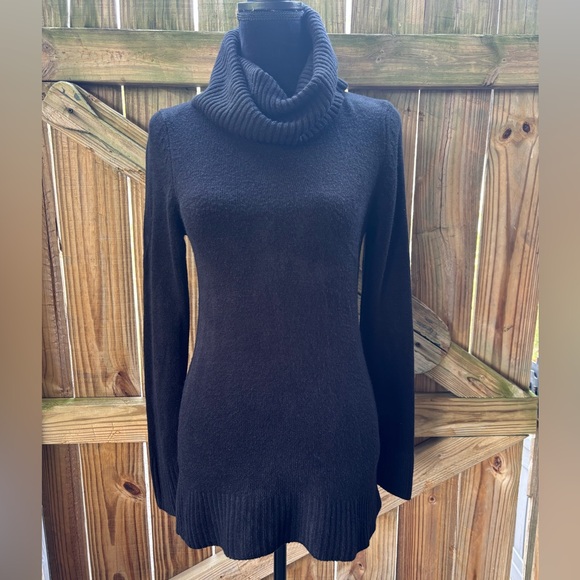 H&M Black Cowl Neck Long Sleeve Tunic Sweater Size L - Picture 6 of 6